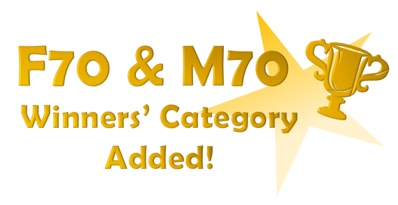 2022 Category added for F70 and M70 winners